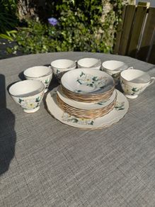 Vintage Crown Royal Tea Set, Fine Bone China, Made in England