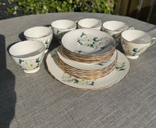 Vintage Crown Royal Tea Set, Fine Bone China, Made in England