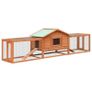 Rabbit Hutch Solid Pine & Fir Wood 310x70x87 cm Image 2
