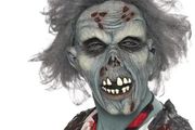 Halloween zombie latex mask with hair.