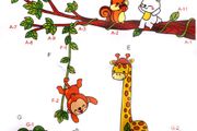 Funny Giraffe Monkey Rabbit&amp;Tree Childrens Room Reusable Wall Stickers