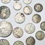 Silver coins 77 grams Scrap Damaged Coins Image 5