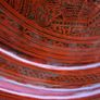 Vintage Wonderful  Hand Painted/Etched Lacquered  Wooden Large Tray - Asian Hand Made L 19" Image 9
