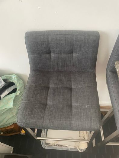 Two beautiful, cushioned stools