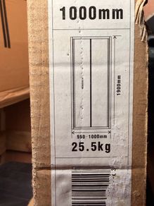 shower door bi fold  sliver 1000 mm