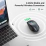 Wireless Mouse for Laptop, 4800 DPI Optical Computer Mice with 6 Adjustable Levels, 30 Months Long Battery Life 2.4G Cordless USB Silent Mouse for Notebook, PC, Office Home Work - Grey Image 5