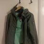 northface jacket grey with teal/mint Image 2