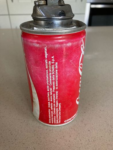 Coca Cola can lighter Italian