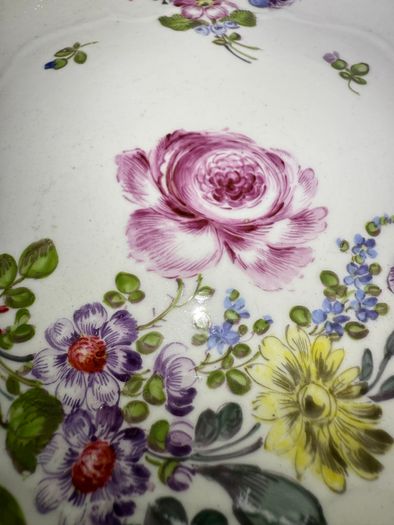 Antique Edme Samson Paris Cabinet Plate. Meissen Style, Rue Beranger. c.1873 to 1890