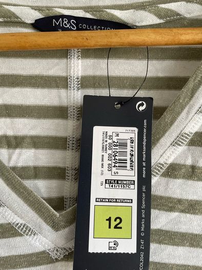M&S Collection Linen blend t-shirt size 12