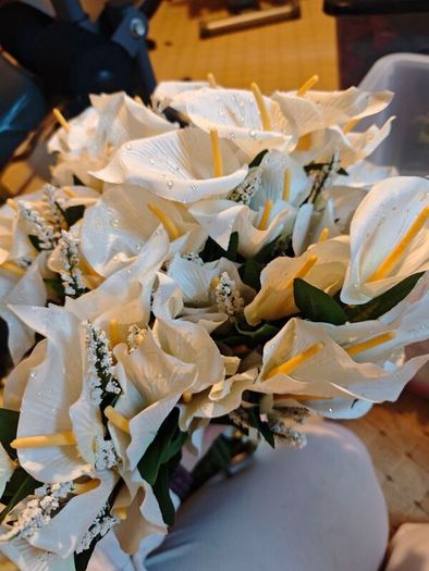 cala lily faux flowers silk flowers wedding