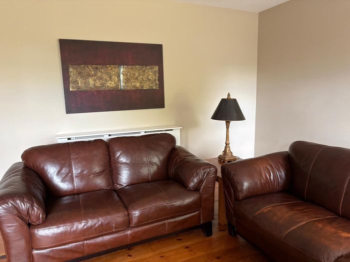 Brown leather sofa set - 3 seater,2 seater and armchair.