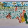 Original Art Original Drawing Holiday Art Coastal Aesthetic Image 7