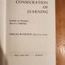 The Consecration Of Learning. By Fergal Mcgrath S.j. Lectures On Cardinal Newman's "idea Of A University ". Rare Vintage Hardback With Dustjacket In Good Condition.  See Photos For Same. Image 3
