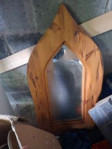 Solid oak mirror