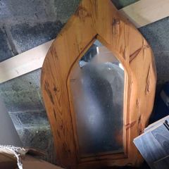 Solid oak mirror