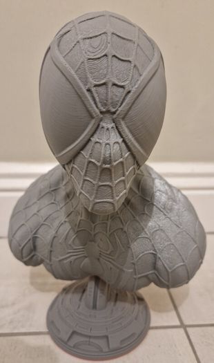 3D Printed Statue Bust (Unpainted) - Spiderman