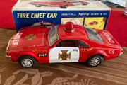 Oldsmobile Toronado Fire Chief Tin Battery Operated