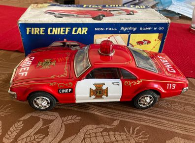 Oldsmobile Toronado Fire Chief Tin Battery Operated
