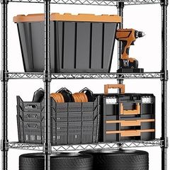 1250 lbs Storage Shelving Utility Shelving Unit 5-Tier Utility Shelving Unit Steel Organizer Wire Rack for Home,Kitchen,Office 35 x 60 x 158.7 cm