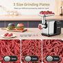 Electric Meat Grinder [3000W MAX], Meat Mincer with LCD Display & Reverse Function, Sausage Maker with 3 Different Cutting Plates & Kibbe Attachment for Home Use Image 6