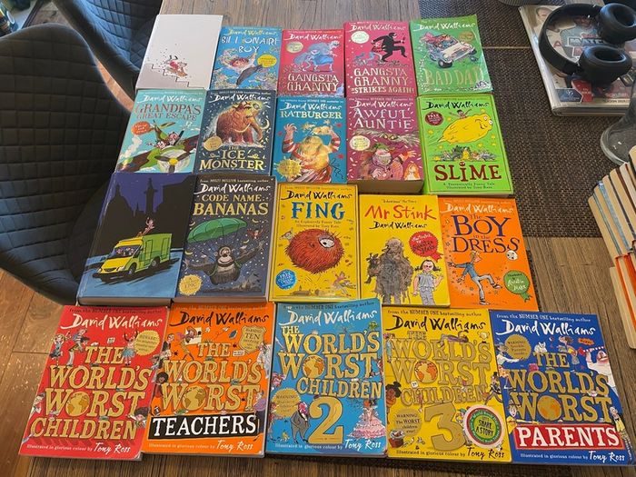a big collection of David Walliams' books