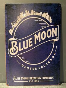 Blue Moon Beer Tin Metal sign
