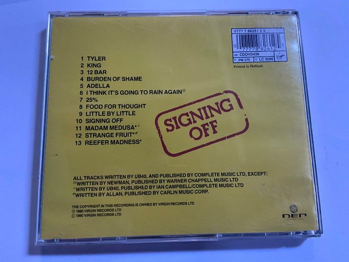 UB40 Signing Off CD