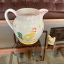 Laura Ashley Hens Ceramic Water or Milk Jug Spongeware Design 1995 Image 9