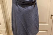 Yaya Women midnight blue cotton linen scarf - new