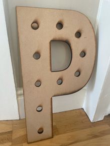 Wooden letter P