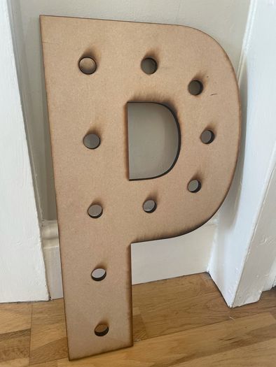 Wooden letter P