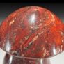 3 Hand-Carved Red Jasper Mushroom Sculptures - Natural Stone Image 7