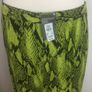 Neon yellow and black animal print chiffon midi skirt with side slit  size14 BNWTS includes postage Image 5