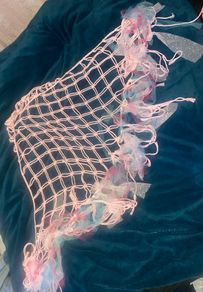 Pink tasseled hammock