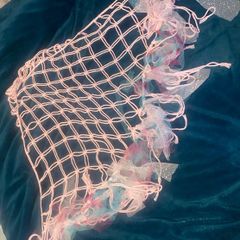 Pink tasseled hammock