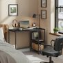 Desk with 2 shelves and steel frame  Size 100 x 76 cm Image 4