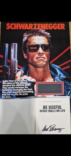 Arnold Schwarzenegger Signed Book and display