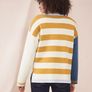 White Stuff Reversible Knit Cardigan Striped / Solid Blue Multi Image 2