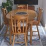 Solid Oak Extendable Dining Table and Chairs excellent Condition Image 4