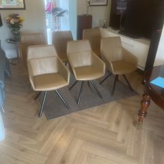 6 Dining swivel chairs
