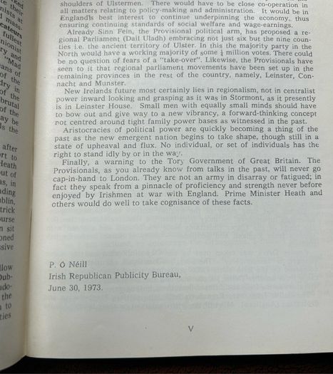 Rare 1973 copy of Freedom Struggle by the Provisional IRA