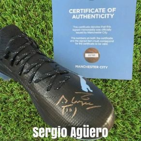 Signed Sergio Aguero Boot