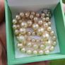 Vintage 60's Long Hand Knotted Faux Cream Pearl? Necklace Sterling Silver 925 Clasp Image 10