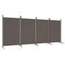 4-Panel Room Divider Anthracite 346x180 cm Fabric Image 3