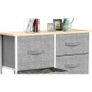 Chest of Drawers,Fabric Storage Drawers wtih 5 Units Large Storage Space,Sturdy Steel Frame Chest of Drawers Bedroom for Living Room, Nursery Room, Hallway etc, Gray, 30 x 85 x 70 cm Image 3