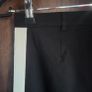 Black skinny trousers featuring contrast white side stripes, size 8 Image 2