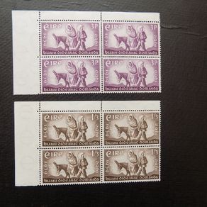Ireland 1960.World Refugee Year.Two Corner Blocks of four Stamps.MNH.