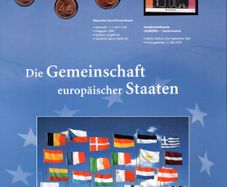2005 Germany Deutsche Post sheet commemorating United in Diversity Site with Commemorative Stamp and 1c, 2c & 5c Euro coin in uncirculated condition.