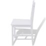 Five Piece Dining Set Pinewood White Image 6
